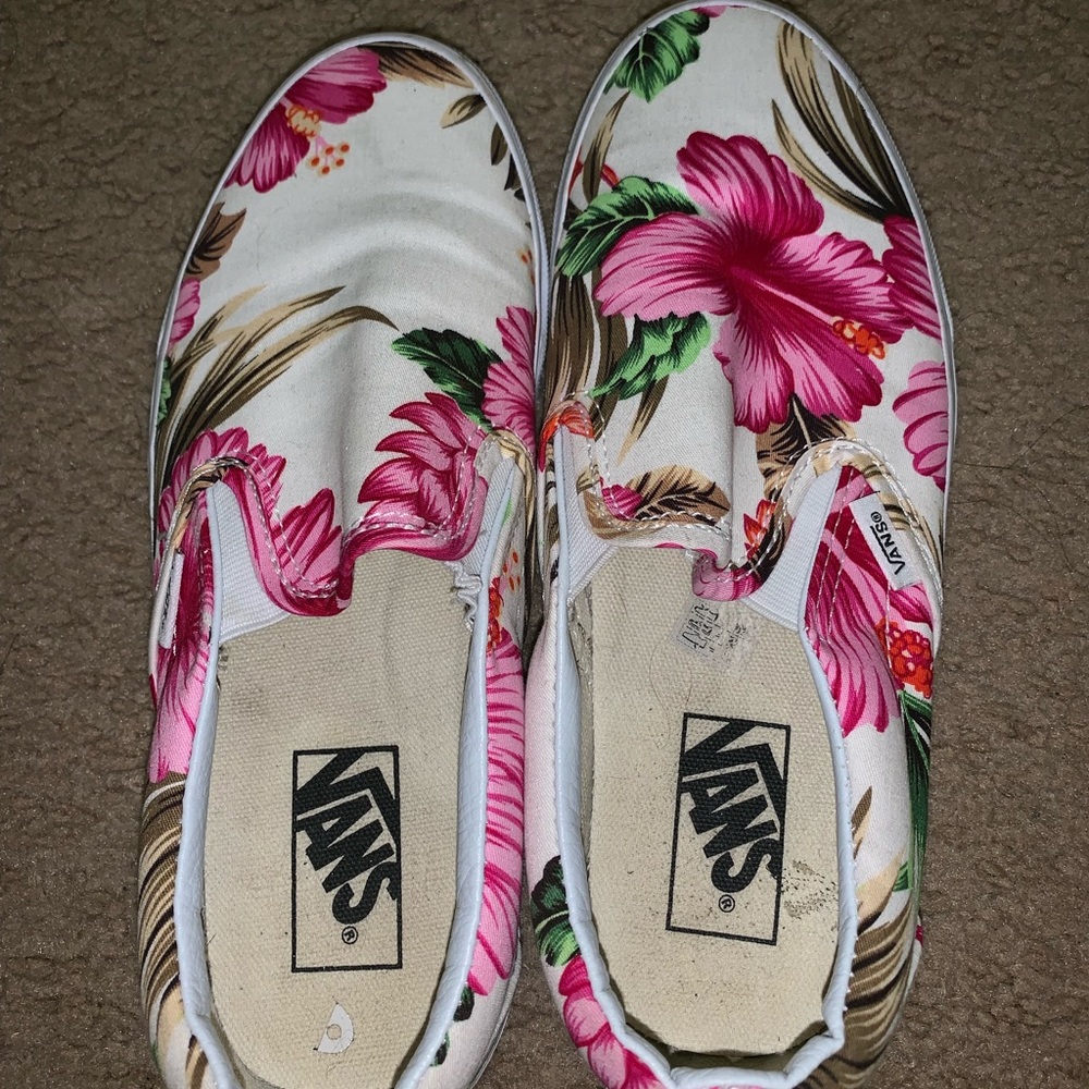 tropical slip-on vans